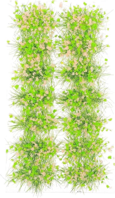 Kunstgras Plukjes - Miniatuur Planten - Landschapsbouw - Realistisch Ontwerp - 11 cm - Groen