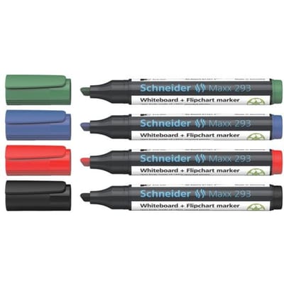 Schneider Schreibgeräte Whiteboard-Marker Maxx 293 4er Set sortiert, 3+1 Aktion 129384 Whiteboardmarker 4 stuk(s)