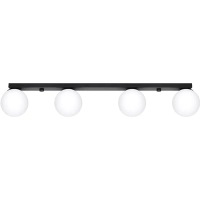 Sollux Lighting Plafondlamp Yoli - 14.5x88x12cm - G9 - zwart - staal/glas
