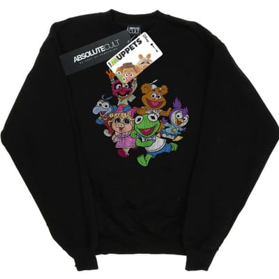 Disney Heren The Muppets Muppet Babies Kleuren Groep Sweatshirt (Zwart)