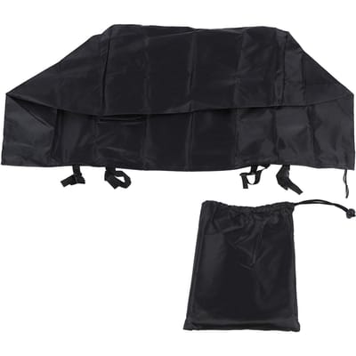 Vierkante vuurkorfhoes 420D zilver gecoat water zonbestendig handheld vuurtafelhoes 114.3 X 58.42 114.3 X 58.42 X 63.5cm / 45 X 23 X 25in