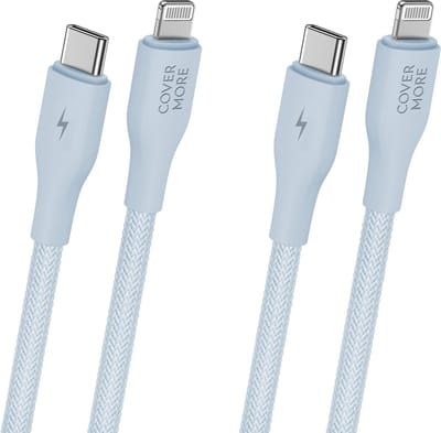 Oplaadkabel geschikt voor iPhone, iPad en AirPods met Lightning ingang - Snel oplader kabel - Snellader - 2 stuks - Blauw - 1m