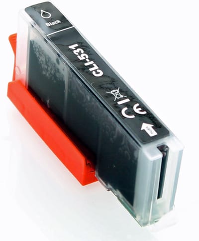 ABC huismerk inkt cartridge geschikt voor Canon CLI-531BK zwart Pixma TS8750 TS8751