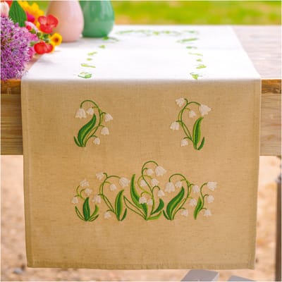 Vervaco - Loper kit Lilly of the Valley - PN-0222842 - Borduren - Borduurpakket - Borduurpakket volwassenen - Borduurpakket kind