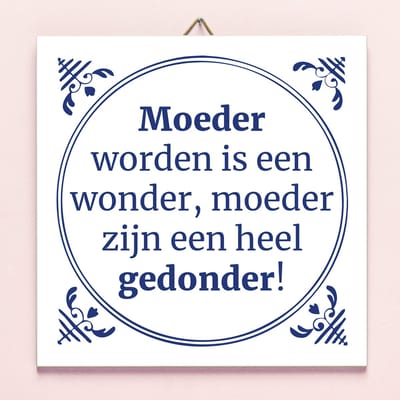 Ditverzinjeniet.nl Tegeltje Moeder Worden Is Een Wonder