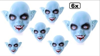 6x Zombie masker kids - Walking dead - Horror zombie time griezel halloween Kids