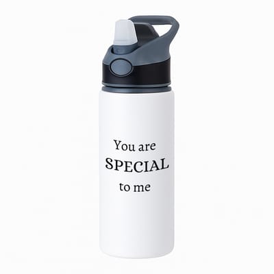 Hacebo® - you are special to me waterfles met rietje zwart - Liefde - mensen die jij liefde wilt geven - cadeau - kado - liefde - geschenk - verjaardag - water fles - 650ML