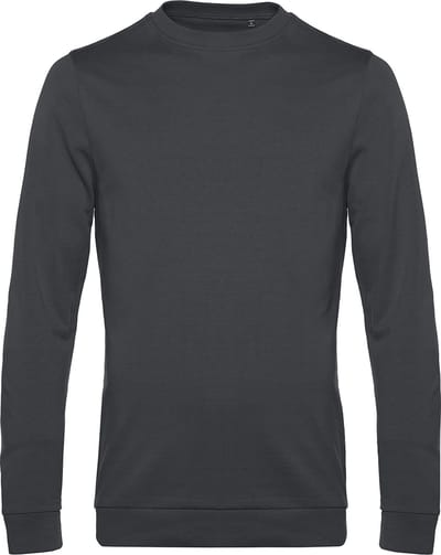 Sweater 'French Terry' B&C Collectie maat XS Asphalt Grijs