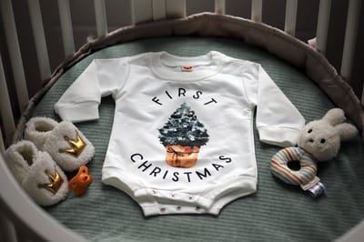 First Christmas romper - Baby - newborn - Eerste Kerst - MT 60