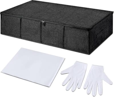 Grote Opbergdoos voor Trouwjurk en Bruidskleding met Zuurvrij Papier en Handschoenen