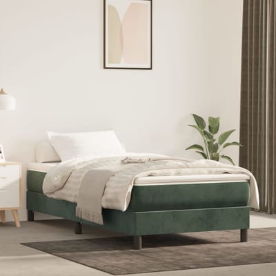 vidaXL - Pocketveringmatras - medium - 80x200x20 - cm - fluweel - donkergroen