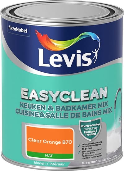 Levis - Easyclean Keuken & Badkamer Mix - Clear Orange B70 - Mengverf - 1 L
