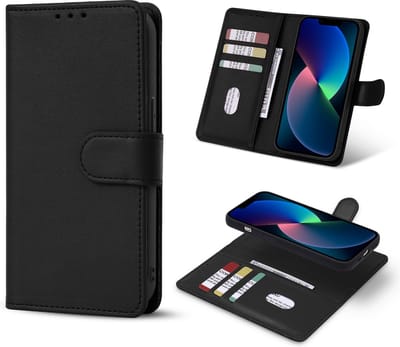Casemania Hoesje Geschikt voor Apple iPhone 11 - Zwart - 2 in 1 Magnetic Afneembaar Book Case
