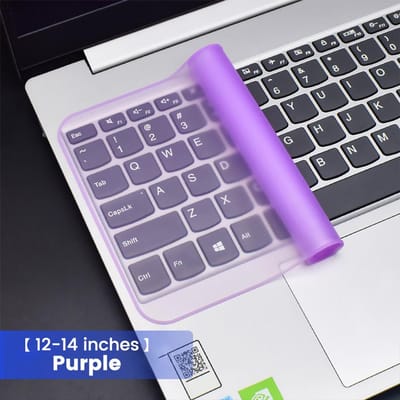 1 PIÈCE Protection Universelle pour Clavier d'Ordinateur Portable 12-17 pouces Imperméable Anti-poussière Silicone Film Protecteur pour Clavier d'Ordinateur Portable 12 - 14 inches violet