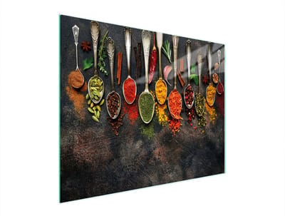 TMK ArtDeko Serie - Glazen Snijplank - 52x40 cm - Schokbestending - Antislip Voeten