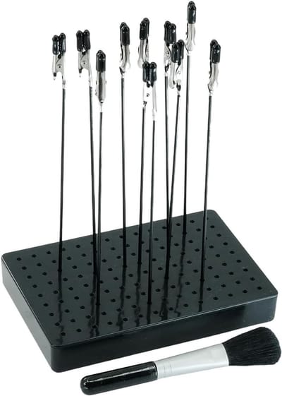 Modelbouw Verfstand Set - Stabiele Basis met 10 Krokodilclips voor Precisie Crafting, DIY Projecten en Modelbouw