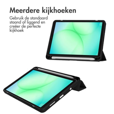 imoshion Tablet Hoes - Geschikt voor Samsung Galaxy Tab A11 / Galaxy Tab A9 8.7 inch - Trifold Hardcase Bookcase - Zwart