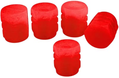 Han-Bar® Ventieldopjes - 5x Fluorescerend - Rood