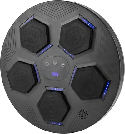 Muziek Boksmachine - Boxapparaat - Thuis sporten - Verstelbare trainingsintensiteit - 59-70 cm zithoogte - Wit Zwart