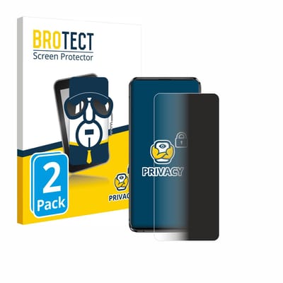 BROTECT - privacy screenprotector voor ASUS Zenfone 7 Pro ZS671KS - Folie Beschermfolie Blauwlichtfilter 2 Stuks