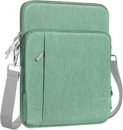 Tablethoes 13,3 inch voor iPad Pro 12.9, MacBook Air en Galaxy Tab S7+ | Waterdichte beschermhoes met meerdere vakken in groen