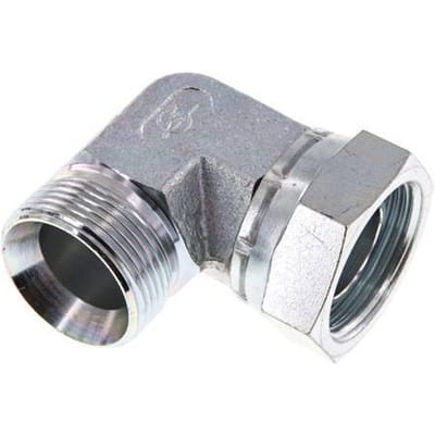 G 1 1/4'' M/F Verzinkt Stalen L-Fitting 90graden 150 Bar - Hydrauliek - FL2E-MF-EZ-114G-I