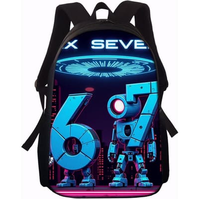 1/2/3/4/5 stuks Cartoon Nummer 67 Print Rugzak Set Lichtgewicht Dagelijks Grote Capaciteit Schooltas Reistas Kinderen Perfect Cadeau black