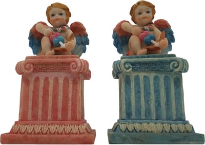 Engel decoratie opbergdoosjes met deksel – 2 handige polyresin kleine doosjes 15 cm hoog | GerichteKeuze