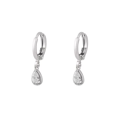 Bijoutheek Oorhangers drop Silver