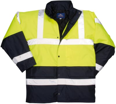 Portwest hi-vis contrast werkkleding verkeersjas jas Geel S466 MAAT XS