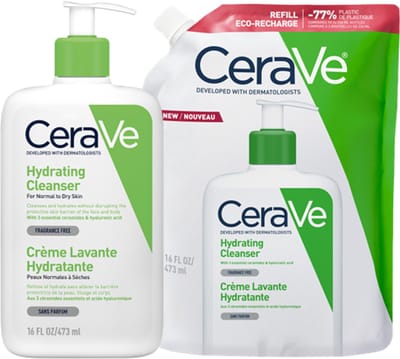 CeraVe Hydraterende Reinigingscrème + Navulling - voor de Normale tot Droge Huid - 473ml