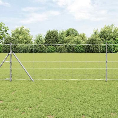 vidaXL - Weidehekwerk - Zilver - 25 - x - 0,8 - m - Gegalvaniseerd - staal