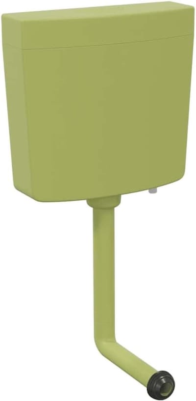Toiletstortbak - Toiletreservoir waterreservoir - Sanitair installeren - Dubbele spoelknop 3/6L - 37x335x68cm - Olijfgroen