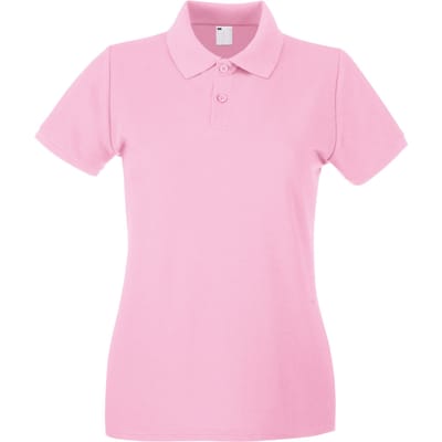 Fruit of the Loom Dames/Dames Lady Fit Poloshirt met korte mouwen (Baby Roze)