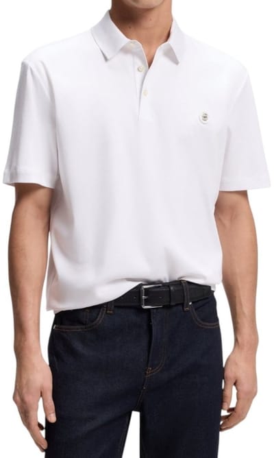 Boss Heren Polo Wit 50555829/100 C Parris