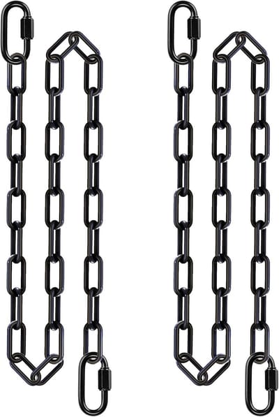 Hangende Kettingen - Schommel Ophanging - Buiten Zitten - 1000 Lbs Capaciteit - 200 cm Lengte - Zwart