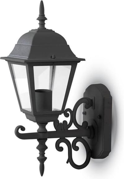 V-TAC VT-760-B Wandlamp Buiten - Omhoog - E27 Houder - IP44 - Mat Zwart