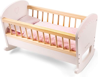 Luxe Poppenbed - Poppenbedje Hout - Poppenhuis Meubels - Speelgoed