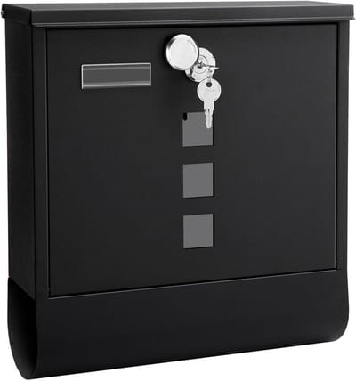 Wandmontage Brievenbus - Brievenpost Ontvanger - Veilig Post Ontvangen - Met Kranten Compartiment - 30 x 33.5 x 9 cm