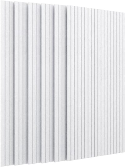 Akoestische Panelen - Geluidsisolatie Platen - Geluidsverbetering Ruimte - Hoge Dichtheid Polyester - 6 stuks 120x60 - Wit