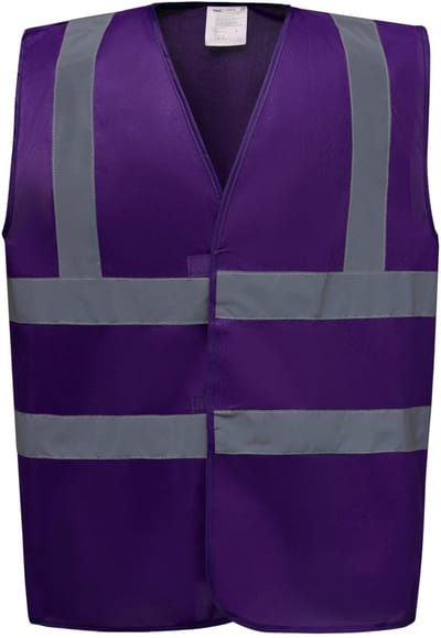 Yoko Signalisatievest met 2 Banden & Bretels YHVW100 - purple - S