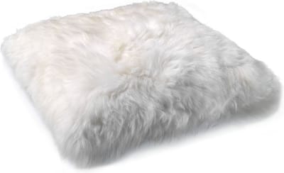 Kussen-handgemaakt XL Vloerkussen Schapenvacht & Lamsvacht Offwhite – Zachte Wol met Rits, 70x70 cm – Inclusief Binnen kussen – 100% Nederlands Merk"