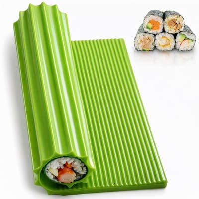 BOTC Sushi maker - Sushi mat - Sushi rollen - Rolmat - voor beginners en kinderen - 22 x 20 cm - Groen