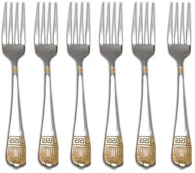 Kadirelli Tafelvork - Set van 12 - RVS Vorken - Vork - Zilver/Goud