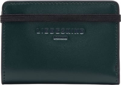 LIEBESKIND BERLIN Leren Kaarthoes Paper Bag Carter Cardholder Mystic River Donkergroen