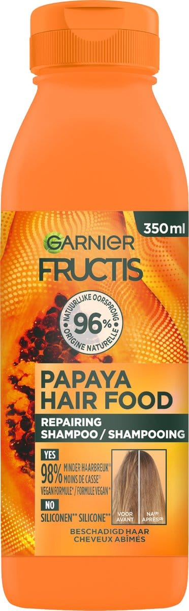 Garnier Fructis Hair Food Papaya Herstellende Shampoo - Beschadigd Haar - 350ml