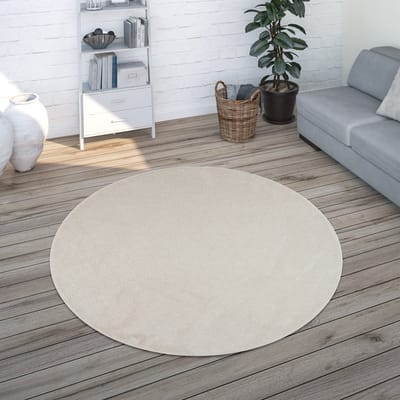 Paco Home Vloerkleed Woonkamer Effen Eenvoudig En Modern Laagpolig, Versch. Afmetingen Kleuren 160 cm Rund