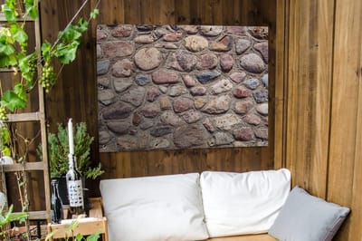 Tuinposter - Tuindoek Steen - Buiten Decoratie - UV Bestendig - 120x90 cm - Veelkleurig
