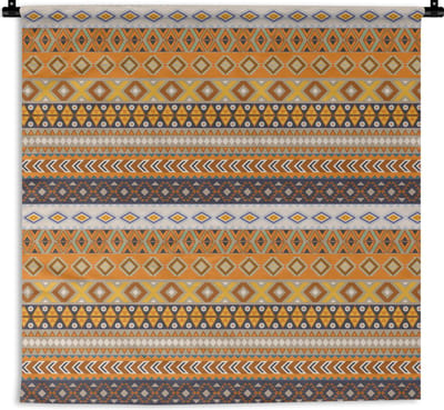 Wandkleed - Wanddoek - Patronen - Afrika - Abstract - 180x180 cm - Wandtapijt