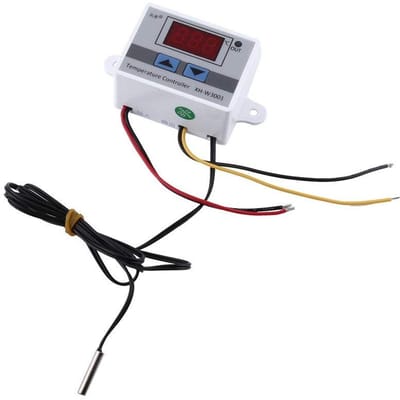 Allecto - Digitale Thermostaat - Temperatuurregelaar - Waterdicht - 12V - Thermosensor - Geschikt voor verwarming - Compact formaat